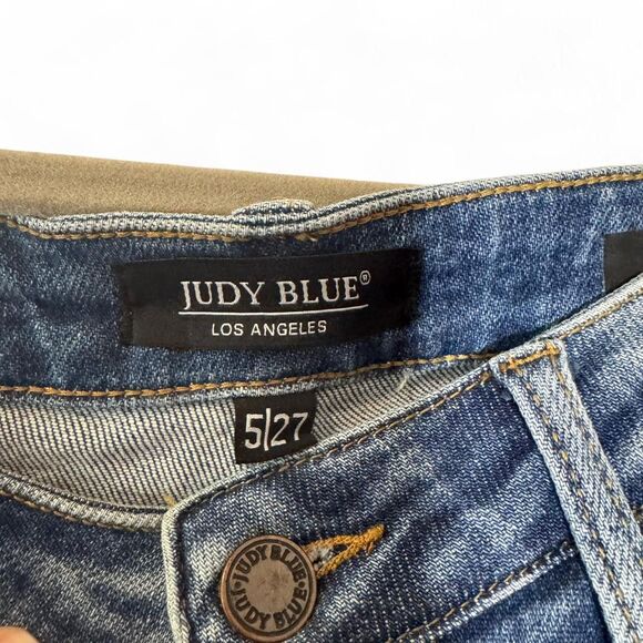 Judy Blue Relaxed Fit Distressed Jeans Size 5/27 - Picture 3 of 5